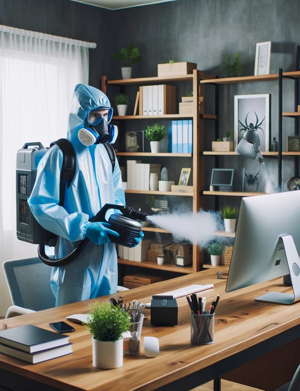 Desinfektion von Räumen mittels Trockenvernebelung